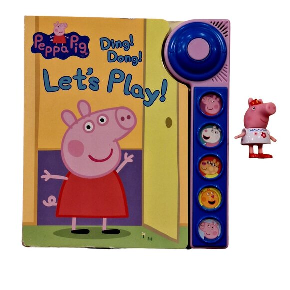 Peppa Pig Play-A-Sound Book and Peppa Pig Figure 2.5" - Picture 1 of 7